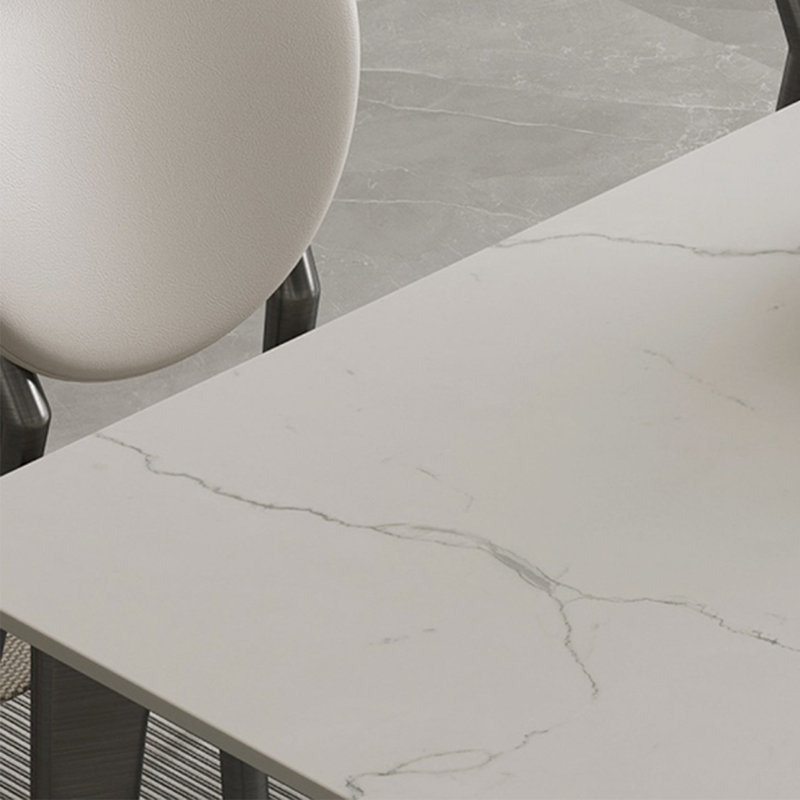 Combinaison luxueuse et légère de table à manger et de chaises, H 29,52 po x L 62,99 po x l 31,49 po