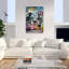 Astronaut Family Walk Colorful Contemporary Modern Urban Wall Art Print 1 Piece Wrapped Canvas Wall Art-1881585250