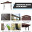 11 pi. L 5 pi. D Pavillon de jardin à toit souple avec auvent latéral pliable-96225502