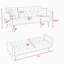 Canapé double pliable de 71 pouces