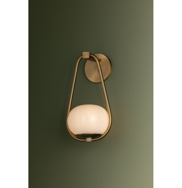 Troy Lighting Decker 8 inch wide 1 Light Wall Sconce in Patina Brass