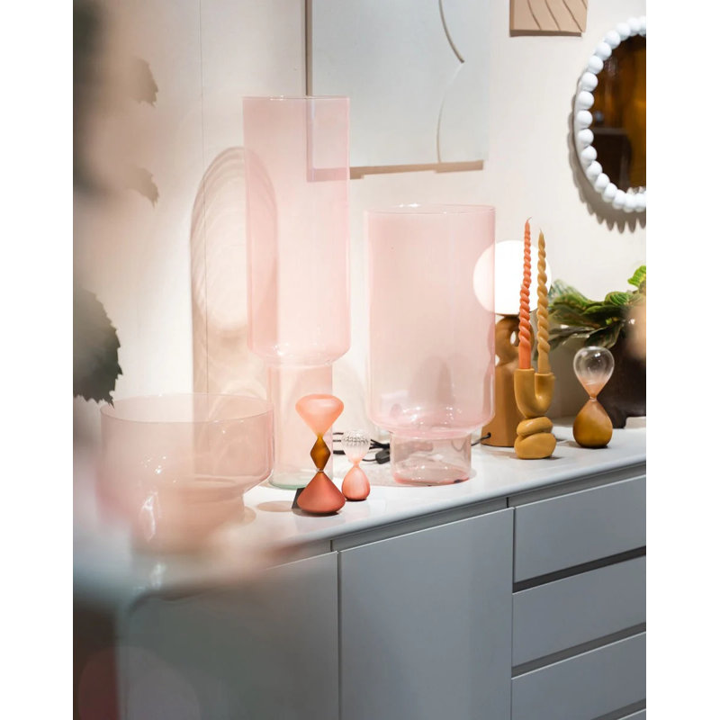 Alisah Glass Table Vase, Pink