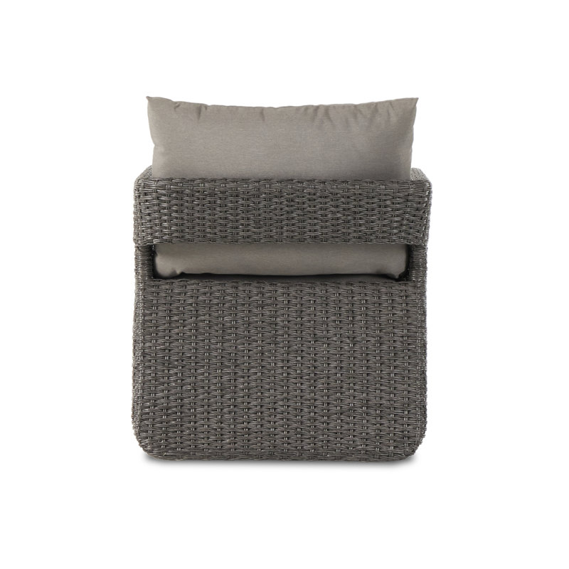 Geneva Outdoor Swivel Lounge Chair, Venao Charcoal, Vingtage Coal, Olefin