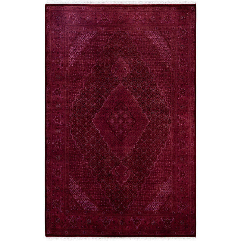 Overdyed One-of-a-Kind 6' 1" X 9' 4" Hand Knotted Area Rug