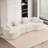 Curved Living Room Chenille Compression Sofa-106722054
