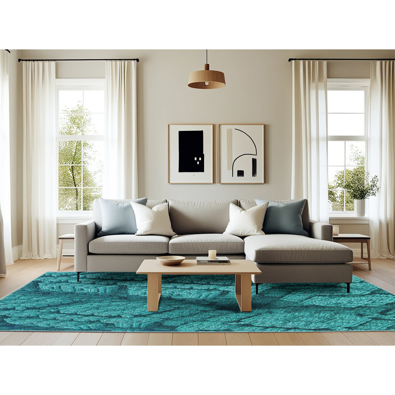 Geometric Indoor Rug, Rectangle 6' x 9'