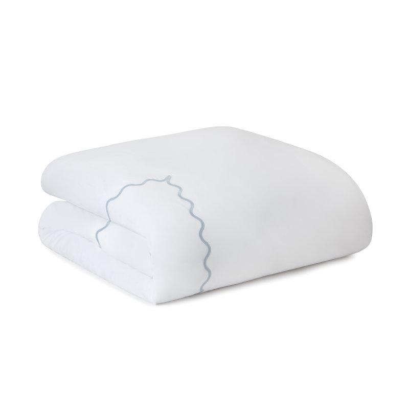Ripple Bedding Duvet, Queen Duvet Cover, White/Gray