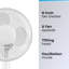 Daewoo 9 Desk Fan Oscillating Tiltable Head 2 Speed White