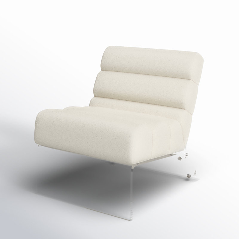 Fauteuil de chambre en polyester touffeté de 25,8 po Freja