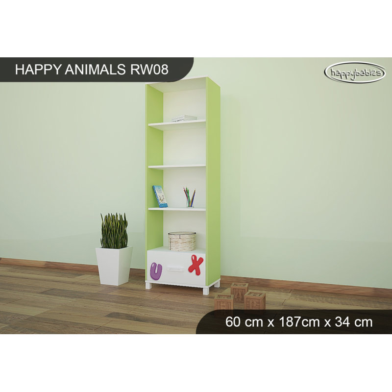 187cm H X 60cm W Cube Unit Kids Bookcase, Green