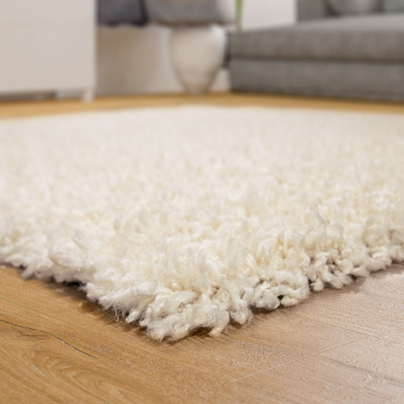 Landenberg Shaggy Cream Rug, Rectangle 160 x 220cm