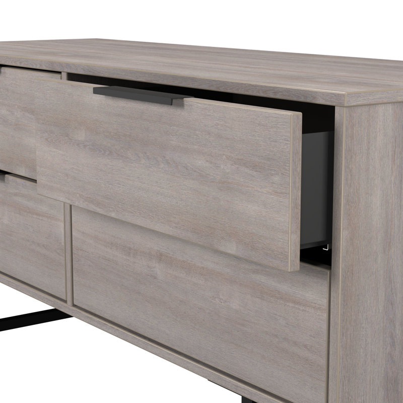 Bisceglia 115cm W 4 - Drawer Chest of Drawers, Grey