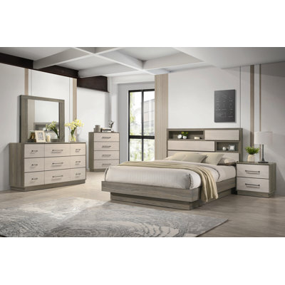 Ensemble de chambre avec grand lit 5 pièces Gem