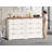 Farmhouse 4-Drawer File Cabinet, Wood Filing Cabinet for Home Office, Holds Letter/Legal/A4 Size, White and Brown-103824105