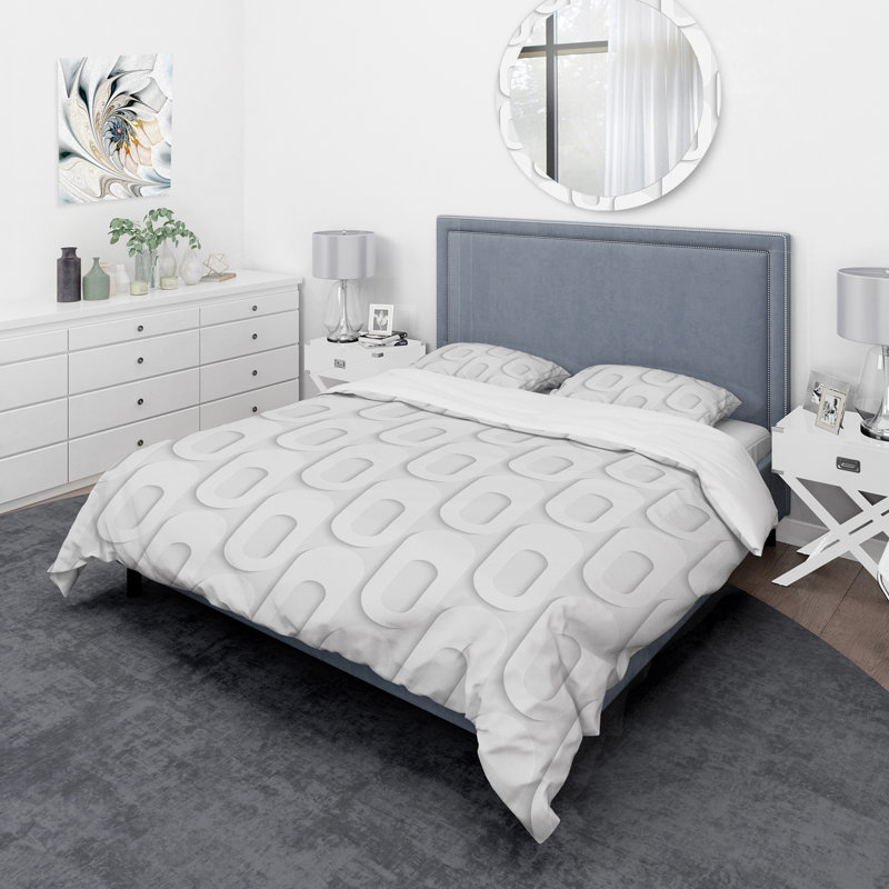 Ensemble de housse de couette scandinave, Housse de couette double / grand et 2 taies
