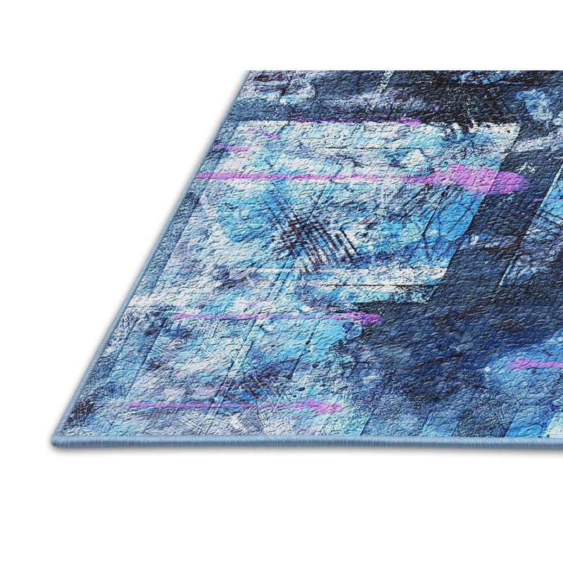 Tapis bleu Cordage, Rectangle 2 pi x 3 pi