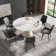 Modern Round White Pedestal Dining Table