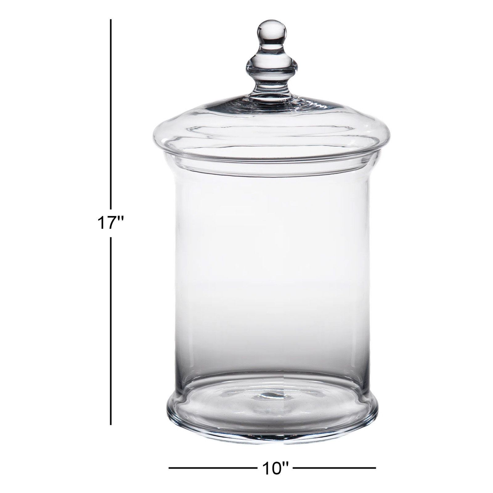 Classic Glass Decorative Urns & Jars, Medium