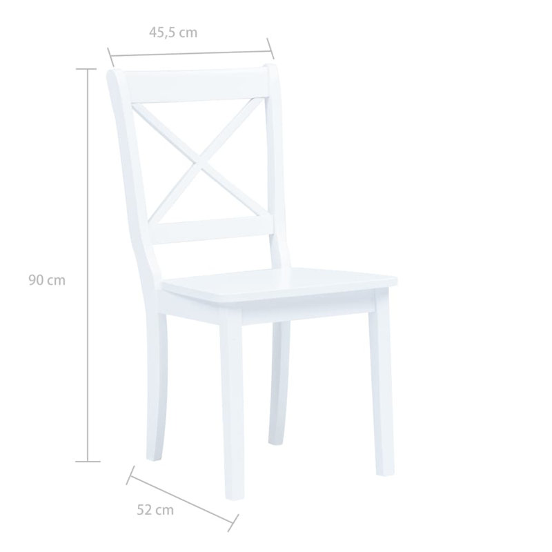 Chaise d'appoint en bois massif L camion, Blanc