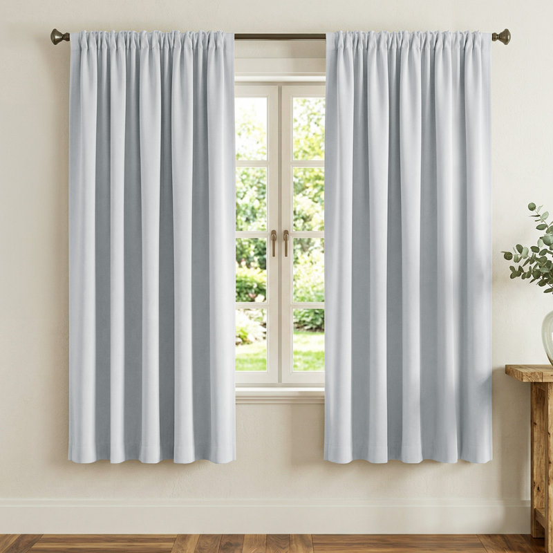 Blackout Curtains for Bedroom, Thermal Insulated Drapes Rod Pocket Privacy Protected Window Panels for Living Room, 2 Panels