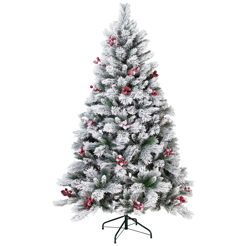 Sapin de Noël artificiel à flocage double Fairfield - 6,5 pi - non éclairé