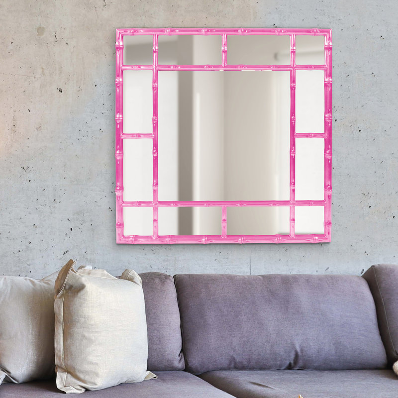 Miroir d'appoint sans cadre Eile, Rose millennial
