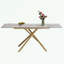 Table de salle à manger rectangulaire extensible avec base en X robuste en acier-117584037