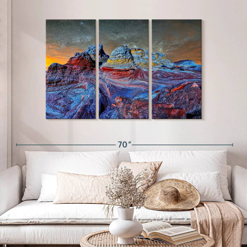 Alvord, crépuscule profond, poche blanche, Arizona, H 32 po x l 50 po