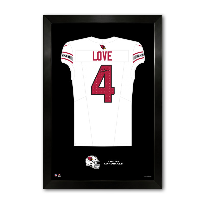 NFL-PA ARIZONA CARDINALS JEREMIYAH LOVE 04, chandail blanc encadré 14 po x 20 po, impression encadrée, NFL Arizona Cardinals