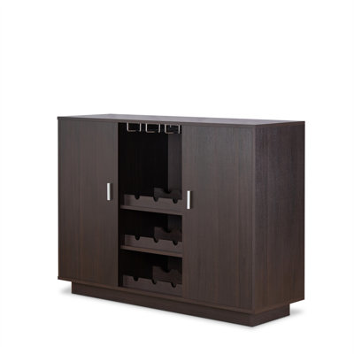 Hazen Espresso Finish Wine Cabinet II