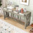 60-Inch Wood Console Table with Spacious Drawers, X-Leg Design-788878810