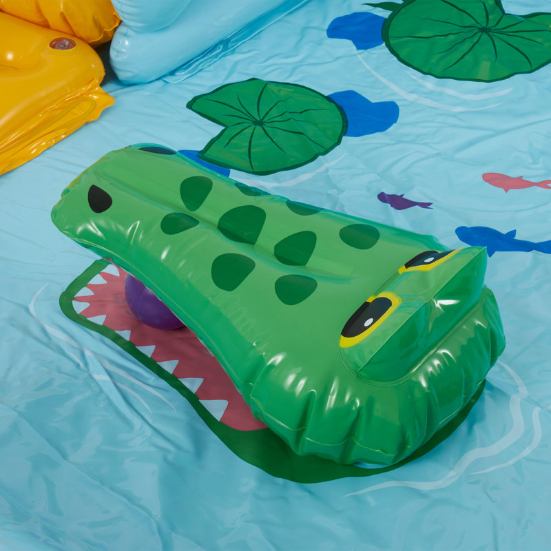 Intex 96" x 78" x 28" Blue and Yellow Inflatable Jungle Adventure Kiddie Pool