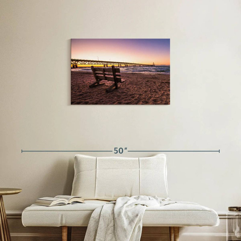 Plage Gillard Mackinac Bridge, H 20 po x l 30 po