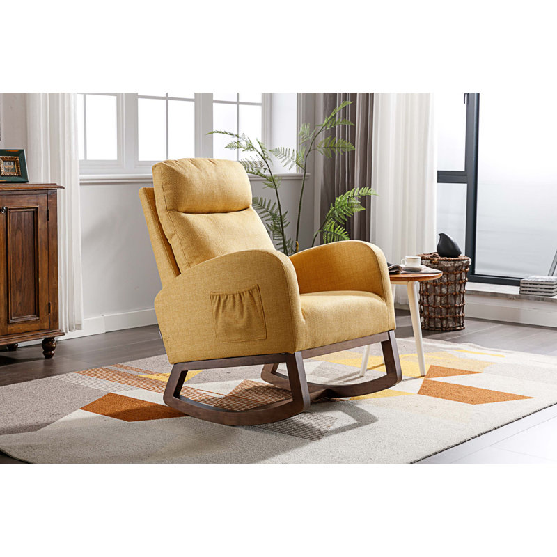 Chaise berçante Coinde, Jaune
