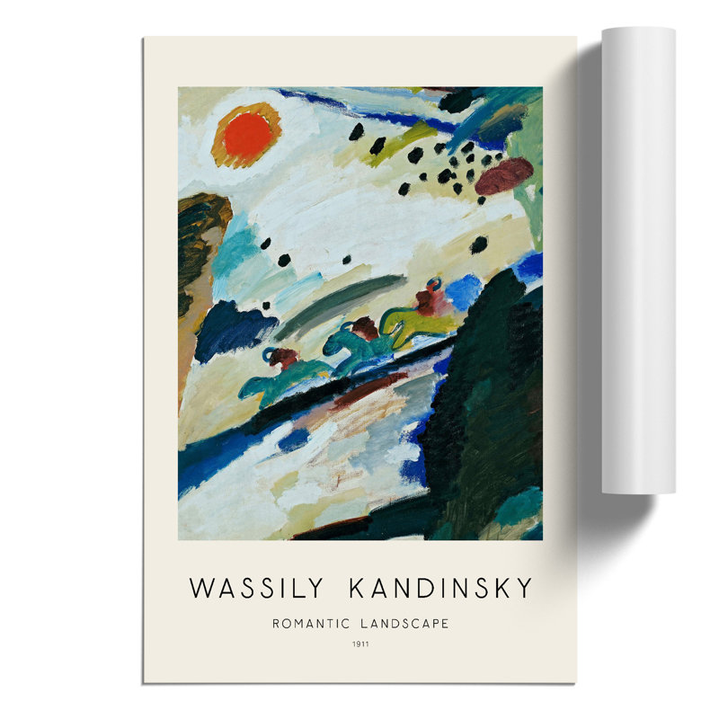 Romantic Landscape by Wassily Kandinsky - No Frame Print, 59cm H x 42cm W x 0.1cm D