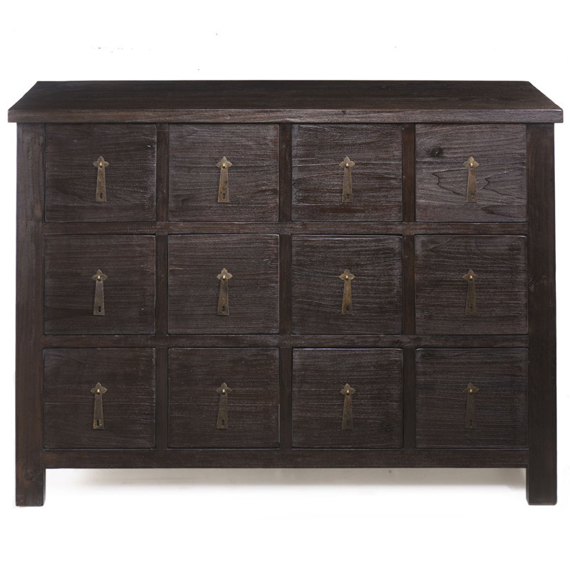 Raymund Solid Wood 120cm W 12 - Drawer Chest of Drawers