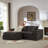 Modern Chenille Cloud Sofa, Freely Combinable, Comfortable To Sit On, Suitable For Modern Living Room Furniture In Homes, Apartments, And Offices-1547319514-1547319517