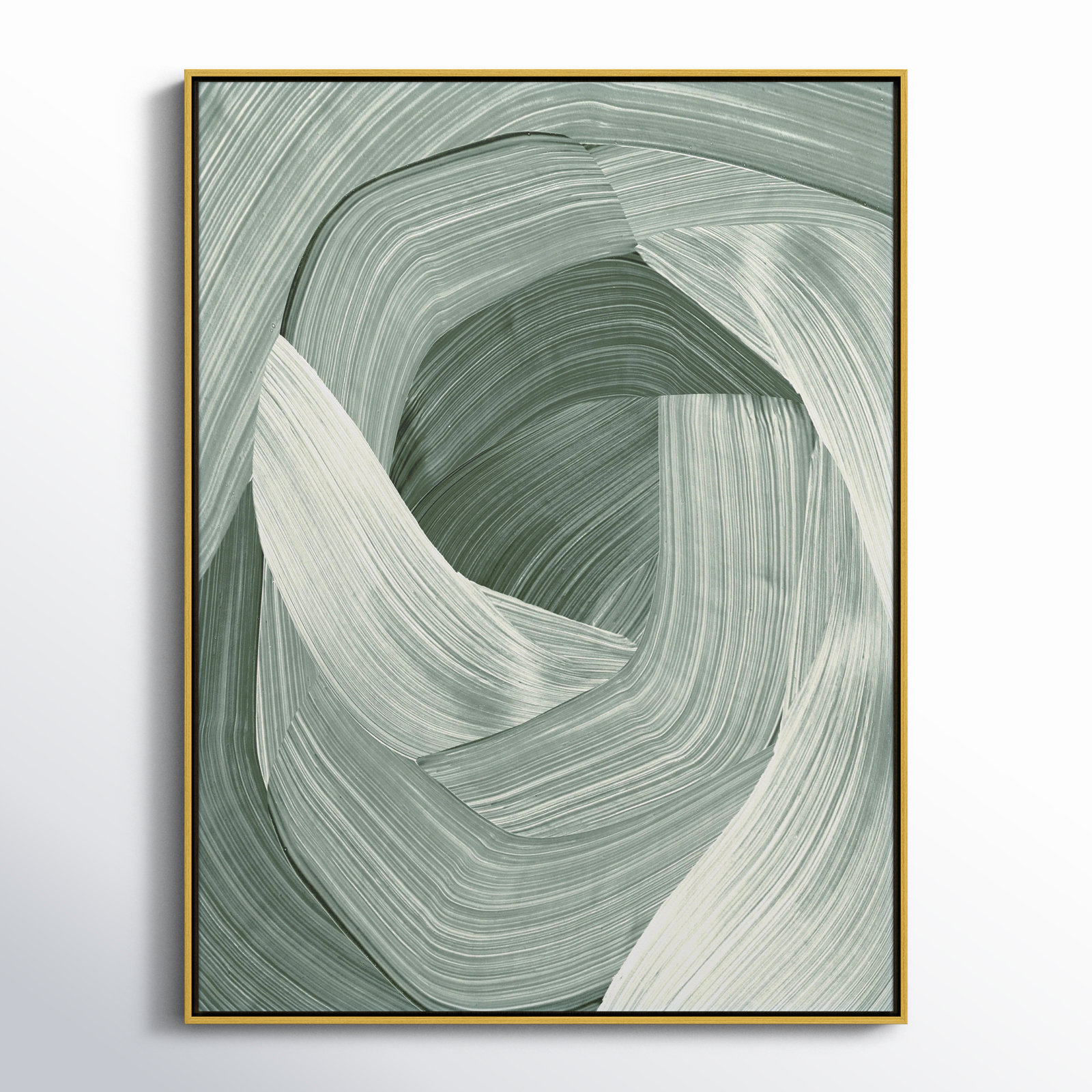 Wyn "Enriched Emerald" Print, 41.5" H x 31.5" W, Gold 