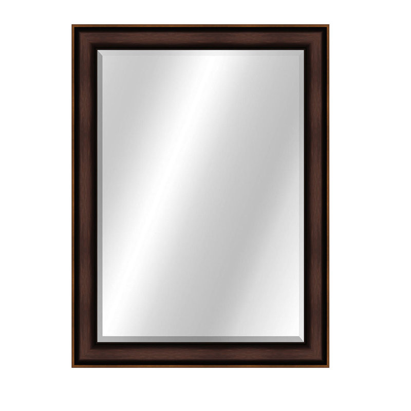 Metropolis Flat Mirror, 34" x 28", Bronze