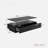 Modern Rectangular Coffee Table With Led Lights, 2 Drawers And Open Storage Shelf-544163486