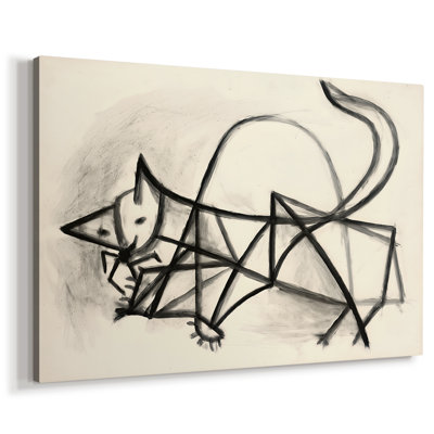 Chat (Le Chat) - Croquis-Pablo Picasso-Toile tendue avec châssis-c. Les années 1940