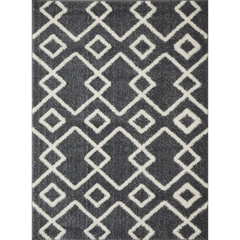 Huipio Performance Geometric Indoor Rug, Rectangle 6'7" x 9'2"