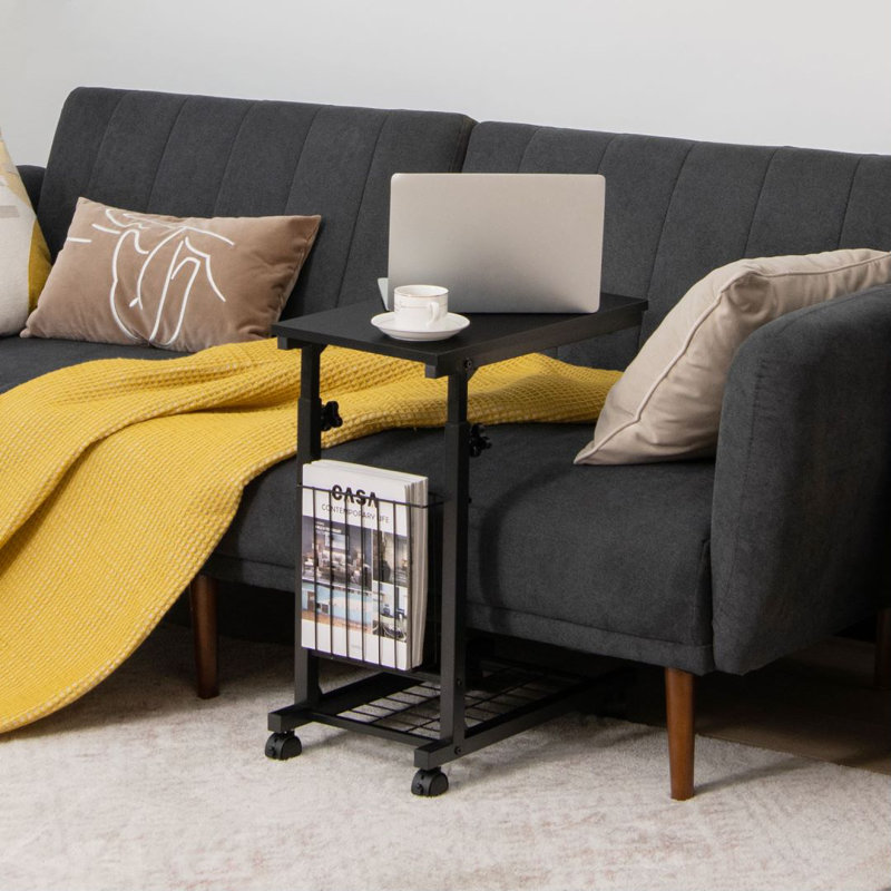 Ceda Wheel End Table, Black