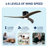 52" 3-Blade Solid Wood Flush Mount Ceiling Fan With Led Light & Remote Control-1088143957-1088144042