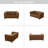 Brown Microfiber Sectional Loveseat