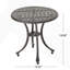Table d'appoint d'extérieur en fonte d'aluminium durable avec motif en treillis, parfaite pour le patio et le jardin