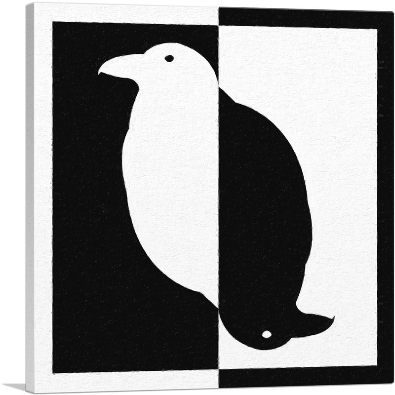 " Modern Inverted Crow ", 18" H x 18" W x 1.5" D