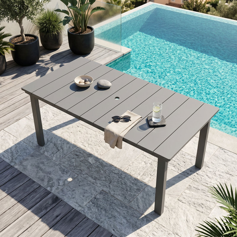 Table de salle à manger 70,6 "HDPE, Grey