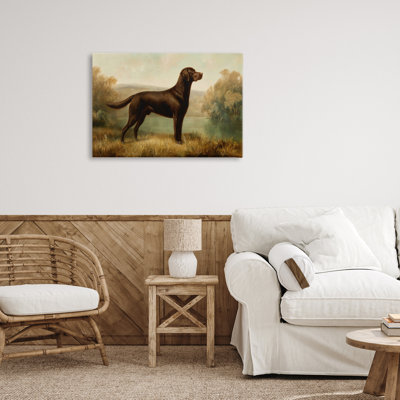 Chocolate Brown Labrador Canvas, design by Petal Prints Design