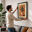 Potted Plant Geometric Botanical - Framed Print-847112268-847112269